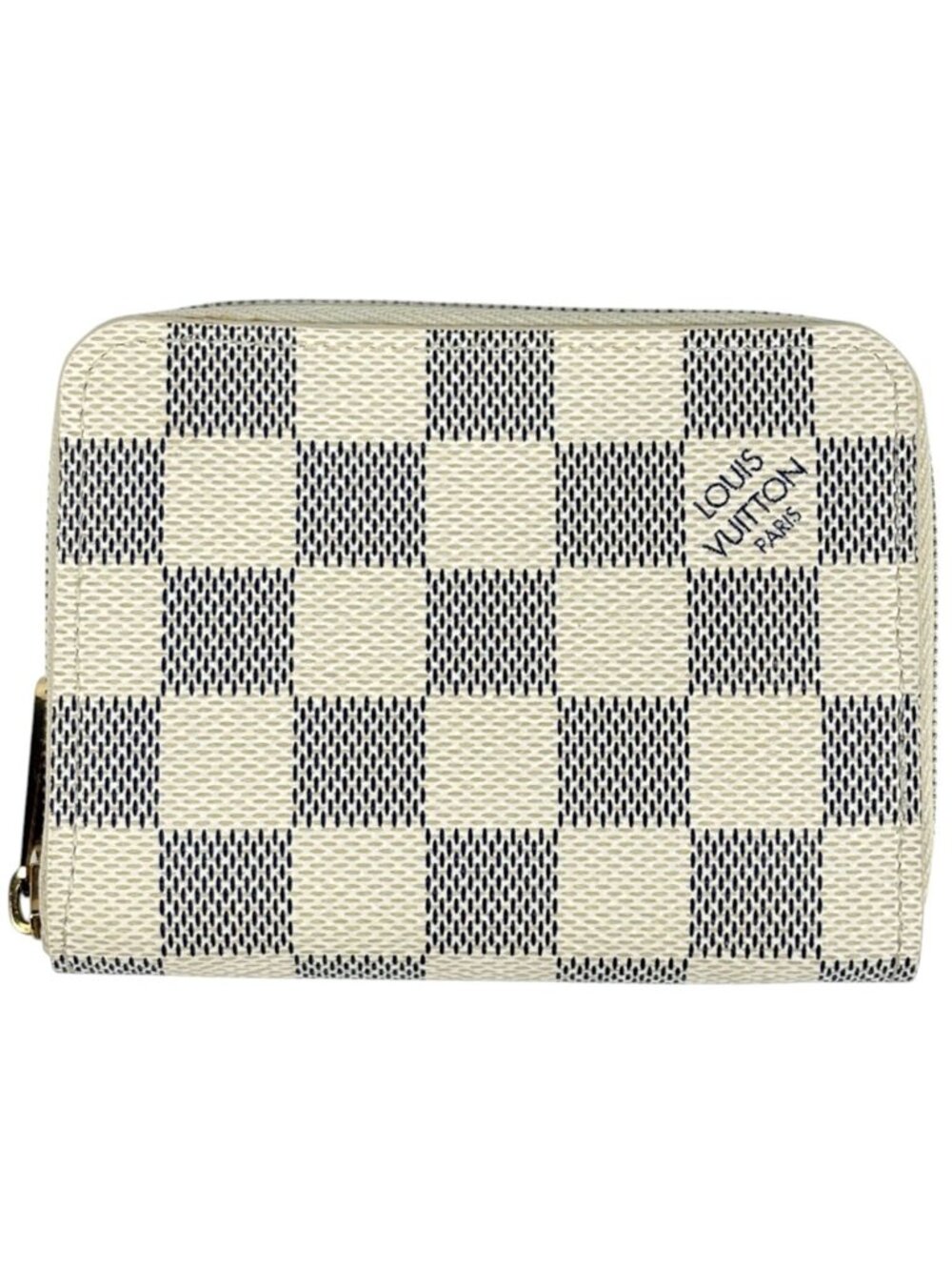 Louis Vuitton Zippy Coin Purse Damier Azur White
